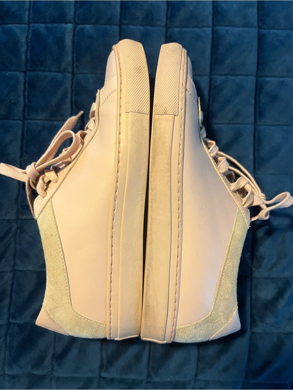 KOIO Pale Pink Leather Sneakers - Picture 2 of 4
